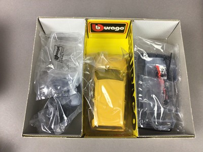 Lot 185 - BBURAGO FIAT CINQUECENTO RALLY KIT AMD CORGI COMMERICAL SET