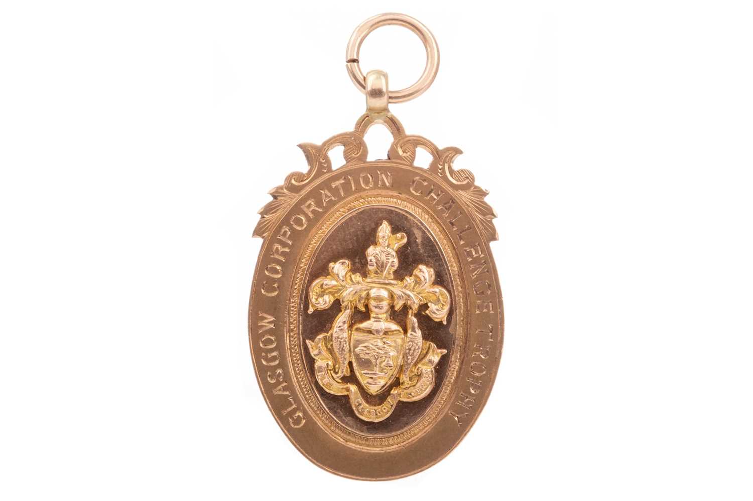 Lot 1537 - GLASGOW CORPORATION CHALLENGE TROPHY 1921, SWIMMING GOLD MEDAL