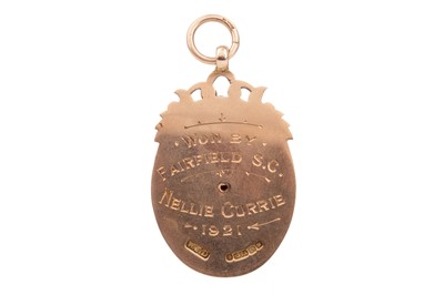 Lot 1537 - GLASGOW CORPORATION CHALLENGE TROPHY 1921, SWIMMING GOLD MEDAL
