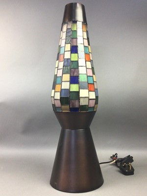 Lot 343 - A MODERN LAVE STYLE TABLE LAMP