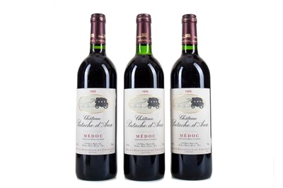 Lot 108 - 3 BOTTLES CHATEAU PATACHE D'AUX 1996 MEDOC 75CL