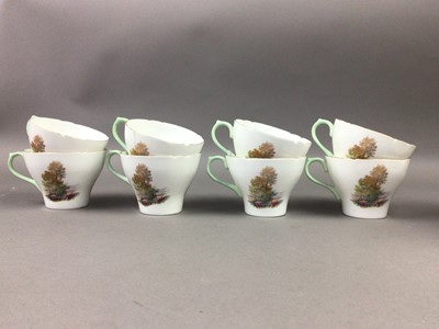 Lot 606 - A SHELLEY 'HEATHER' PATTERN TEA SERVICE