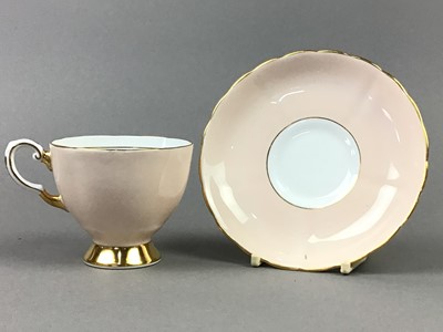 Lot 103 - A TUSCAN PART TEA SERVICE, PLATED ITEMS AND GLASS WARE