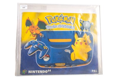 Lot 1055 - A POKEMON PIKACHU NINTENDO 64 SPECIAL EDITION SET