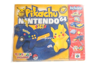 Lot 1056 - A POKEMON PIKACHU NINTENDO 64 SPECIAL EDITION SET