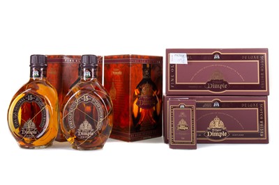 Lot 158 - 2 HALF BOTTLES OF DIMPLE 15 YEAR OLD 37.5CL AND 24 MATCHING MINIATURES