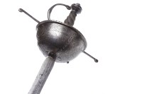 Lot 1205 - LATE 17TH CENTURY SPANISH CUP HILT RAPIER with...
