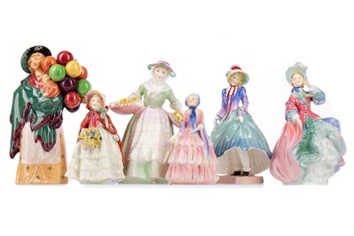 Lot 868 - A GROUP OF ROYAL DOULTON FIGURES