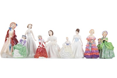 Lot 870 - A GROUP OF ROYAL DOULTON FIGURES