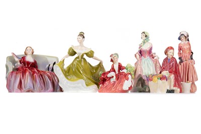 Lot 878 - A GROUP OF ROYAL DOULTON FIGURES