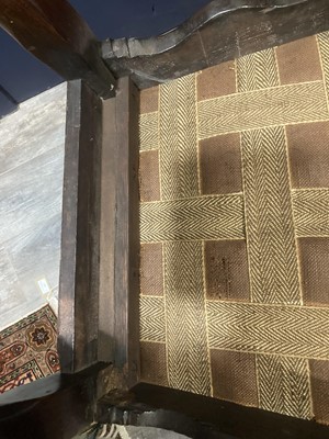 Lot 856 - A SET OF SIX AND A SMALLER PAIR OF 18TH CENTURY WALNUT URN BACK DINING CHAIRS OF QUEEN ANNE DESIGN