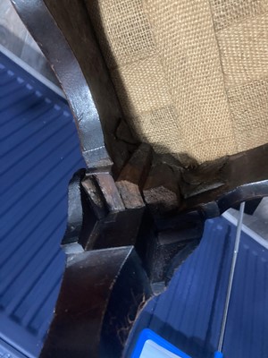 Lot 856 - A SET OF SIX AND A SMALLER PAIR OF 18TH CENTURY WALNUT URN BACK DINING CHAIRS OF QUEEN ANNE DESIGN