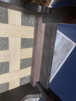 Lot 856 - A SET OF SIX AND A SMALLER PAIR OF 18TH CENTURY WALNUT URN BACK DINING CHAIRS OF QUEEN ANNE DESIGN