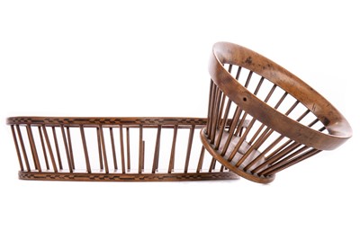 Lot 889 - TWO EDWARDIAN BREAD BASKETS