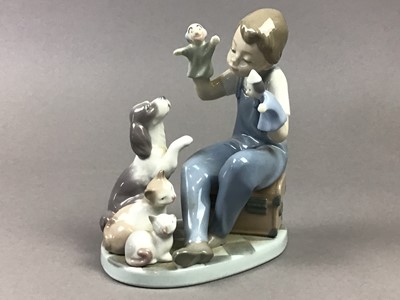 Lot 206 - A GROUP OF THREE LLADRO FIGURES