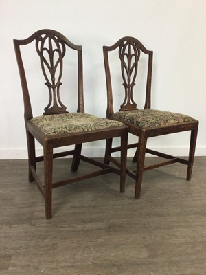 Lot 156 - A PAIR OF OAK DINING CHAIRS AND SIX OTHER CHAIRS