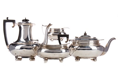 Lot 80 - A GEORGE V SILVER FOUR PIECE TEA SERVICE