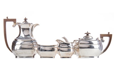 Lot 88 - A GEORGE V SILVER FOUR-PIECE TEA AND COFFEE SERVICE