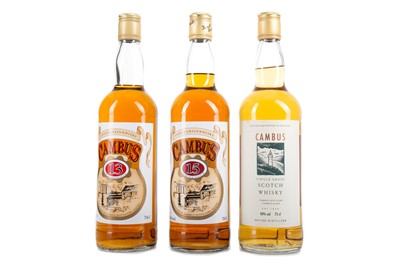 Lot 124 - 3 BOTTLES OF CAMBUS SINGLE GRAIN - 13 YEAR OLD, 15 YEAR OLD AND UNITED DISTILLERS