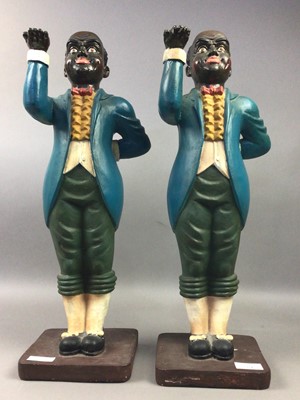 Lot 251 - TWO RESIN FIGURES OF WAITERS