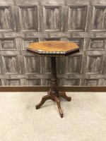 Lot 1209 - VICTORIAN WALNUT OCTAGONAL OCCASIONAL TABLE on...