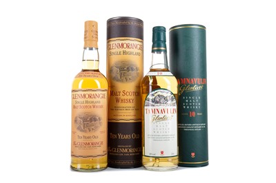 Lot 182 - TAMNAVULIN-GLENLIVET 10 YEAR OLD AND GLENMORANGIE 10 YEAR OLD