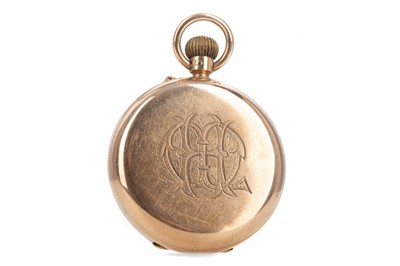 Lot 833 - A NINE CARAT GOLD FOB WATCH