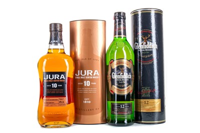 Lot 187 - JURA 10 YEAR OLD AND GLENFIDDICH 12 YEAR OLD SPECIAL RESERVE