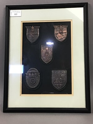 Lot 322 - THREE FRAMED THIRD REICH STYLE DISPLAYS