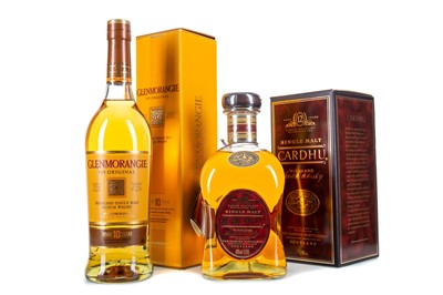 Lot 191 - CARDHU 12 YEAR OLD 1L AND GLENMORANGIE 10 YEAR OLD