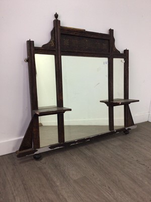 Lot 386 - AN EDWARDIAN OVERMANTEL MIRROR AND ANOTHER