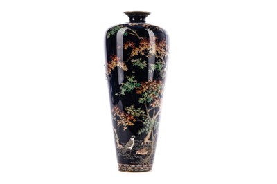 Lot 1117 - A JAPANESE CLOISONNE ENAMEL VASE