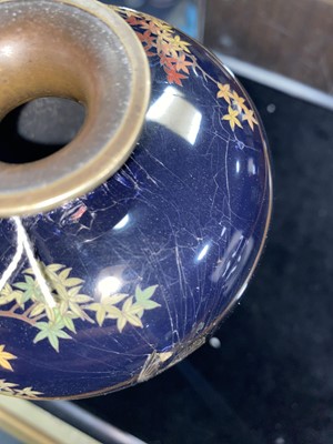 Lot 1117 - A JAPANESE CLOISONNE ENAMEL VASE