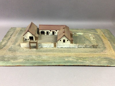 Lot 30 - A COLLECTION OF AIRFIX MODEL SOLDIERS, ALSO MODEL VEHICLES AND BUILDINGS