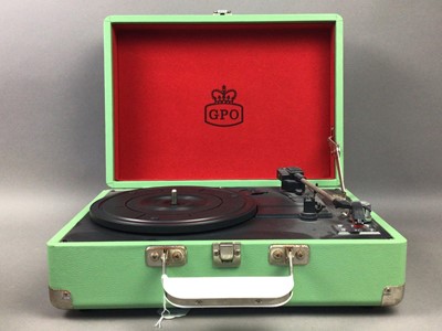 Lot 349 - A GPO ATTACHE CASE RECORD PLAYER & A PORTABLE PROJECTOR