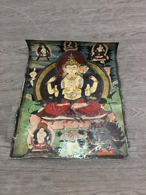 Lot 1110 - AN EARLY 20TH CENTURY THANGKE
