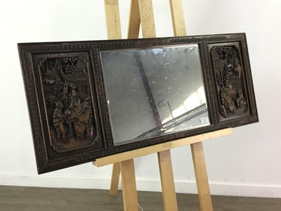Lot 335 - AN EARLY 20TH CENTURY CHINESE WALL MIRROR