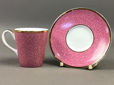 Lot 364 - ROYAL WORCESTER CUPS AND SAUCERS AND TWO COMMEMORATIVE DISHES