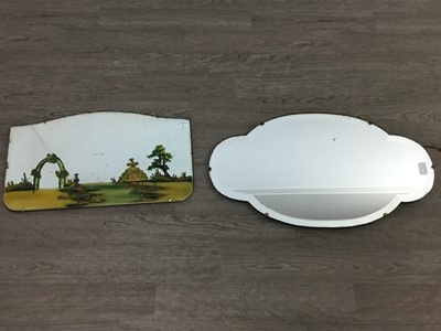 Lot 14 - A MODERN WALL MIRROR AND TWO OTHERS