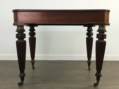 Lot 891 - A 19TH CENTURY MAHOGANY CAMPAIGN TABLE