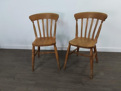 Lot 426 - A SET OF SIX RAIL BACK KITCHEN CHAIRS