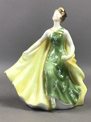 Lot 498 - A ROYAL DOULTON FIGURE OF 'ALEXANDRA' AND FOUR OTHERS