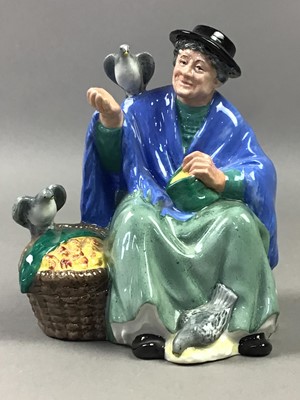 Lot 499 - A ROYAL DOULTON FIGURE OF 'TUPPENCE A BAG' AND THREE OTHERS