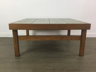Lot 355 - A DANISH TILE TOPPED COFFEE TABLE BY TRIOH