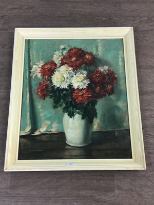 Lot 514 - A STILL LIFE OF CHRYSANTHEMUMS, WILLIAM HUNTER, ALONG WITH OTHER PICTURES AND PRINTS