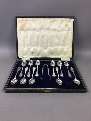 Lot 525 - A COLLECTION OF SILVER AND SILVER PLATED SPOONS