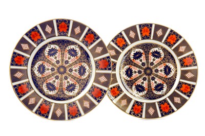 Lot 655 - TWO ROYAL CROWN DERBY PLATES