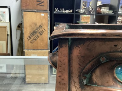 Lot 88 - AN ARTS & CRAFTS HAMMERED COPPER PLANTER