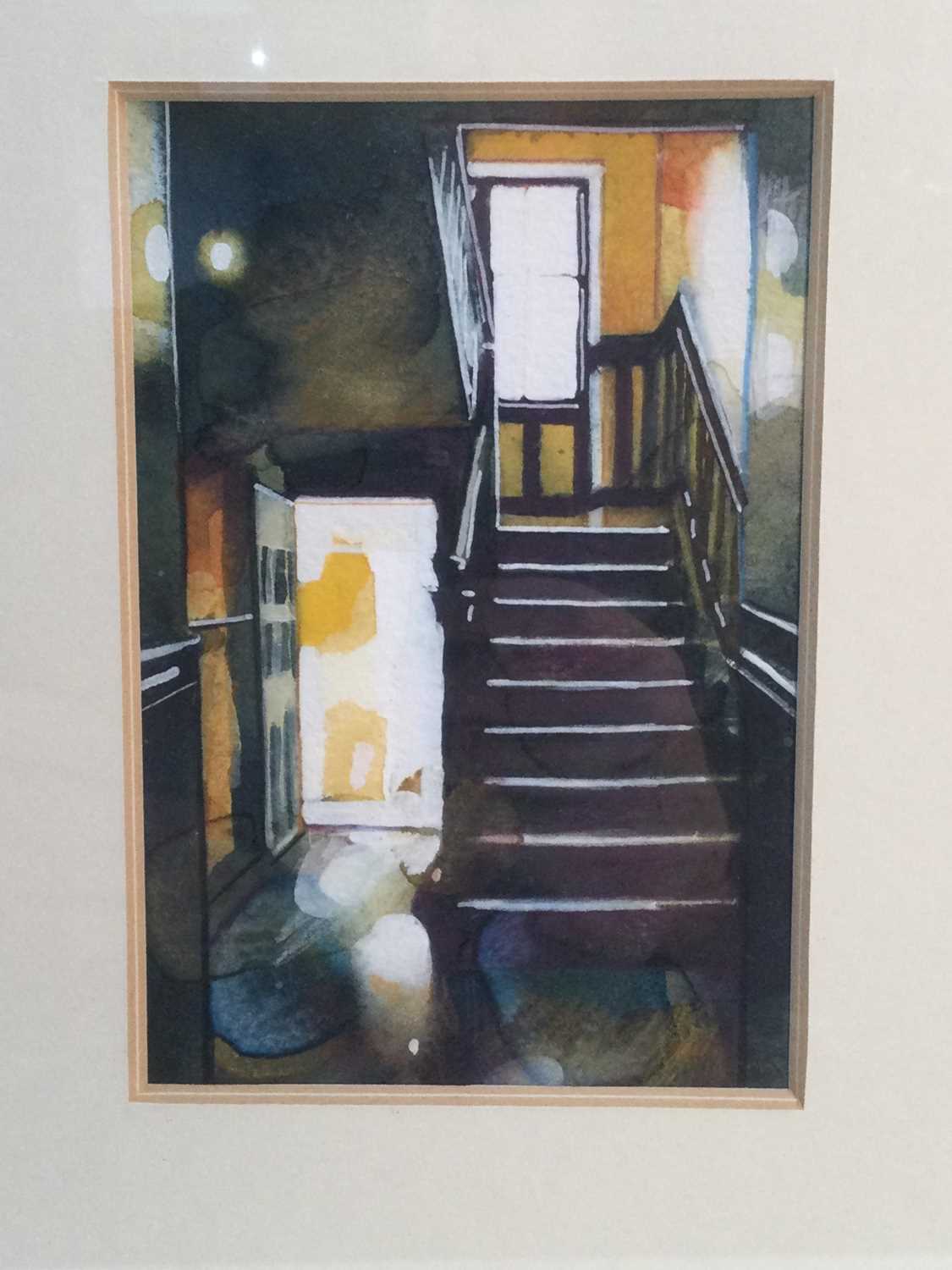 Lot 35 - GLASGOW TENEMENT, A WATERCOLOUR BY BRYAN EVANS