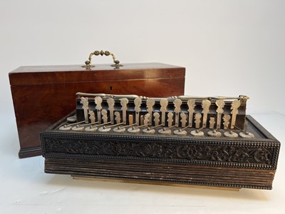 Lot 591 - A 19TH CENTURY ACCORDIAN